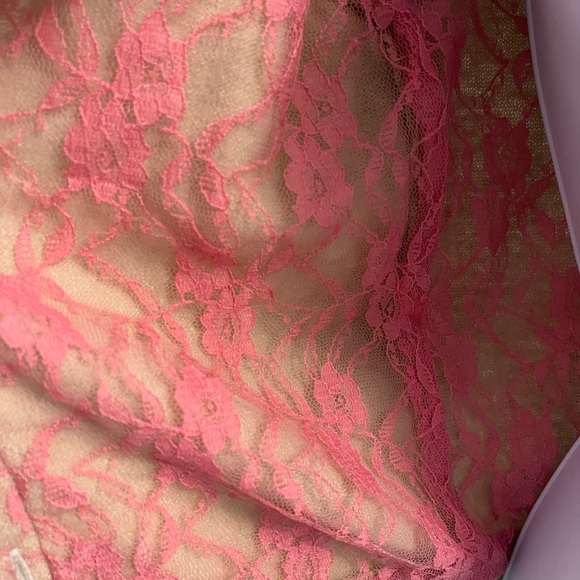 Free people xs like green angora and pink lace sweater cardigan academia - Picture 5 of 8